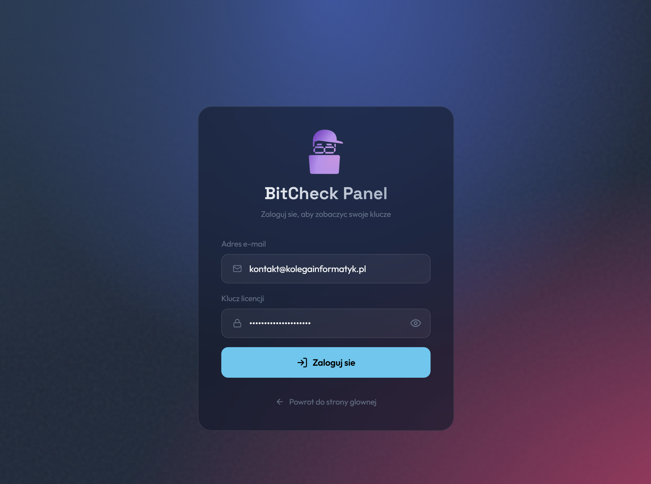 Panel Klienta — bezpieczne logowanie