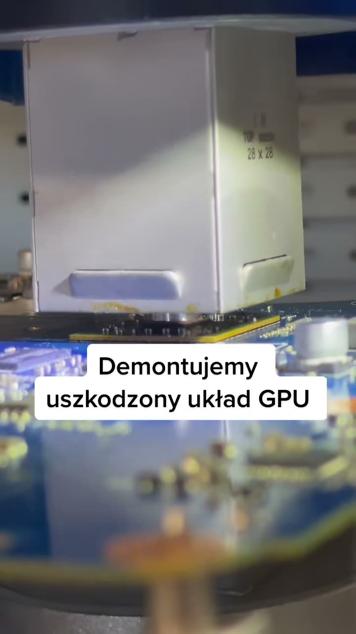 Wymiana wlutowanej karty graficznej w laptopie.